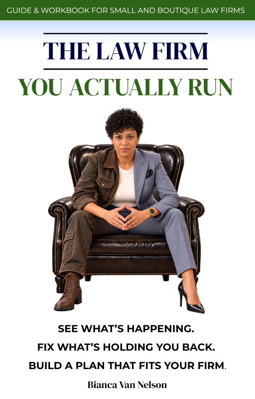 Cover of The Law Firm You Actually Run by Bianca Van Nelson